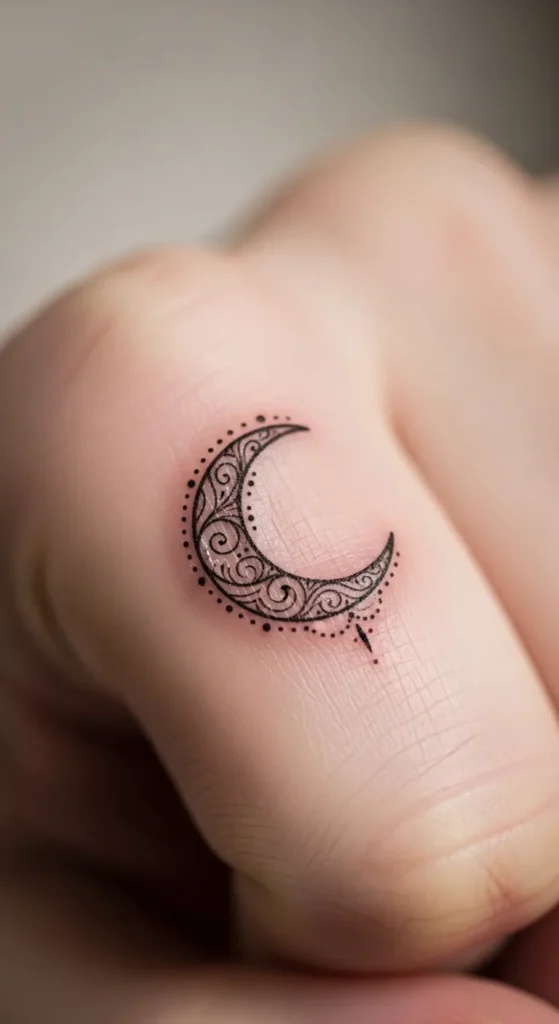 Small Moon Tattoo