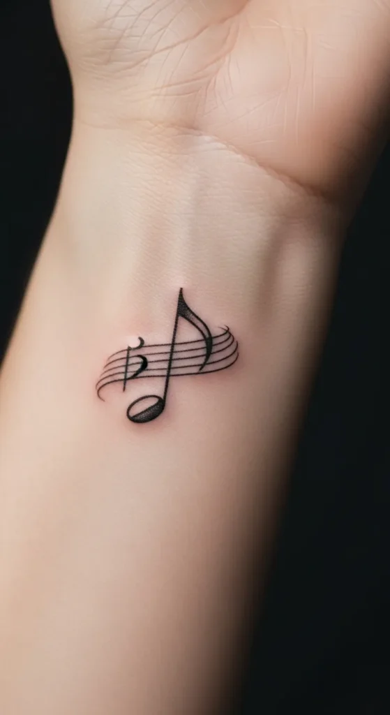  Small Music Note Tattoo