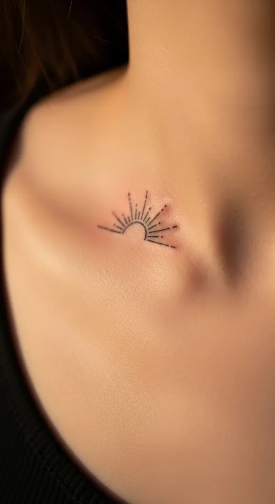 Small Sun On Collarbone