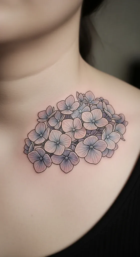 Soft Hydrangea Cluster