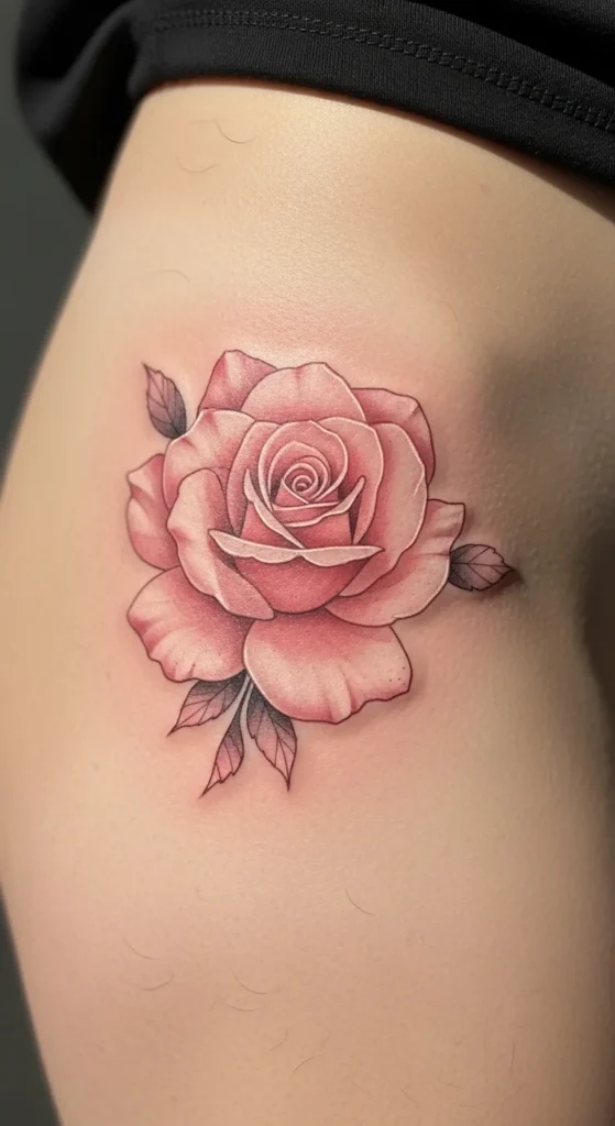 Soft Pink Rose on the Hip