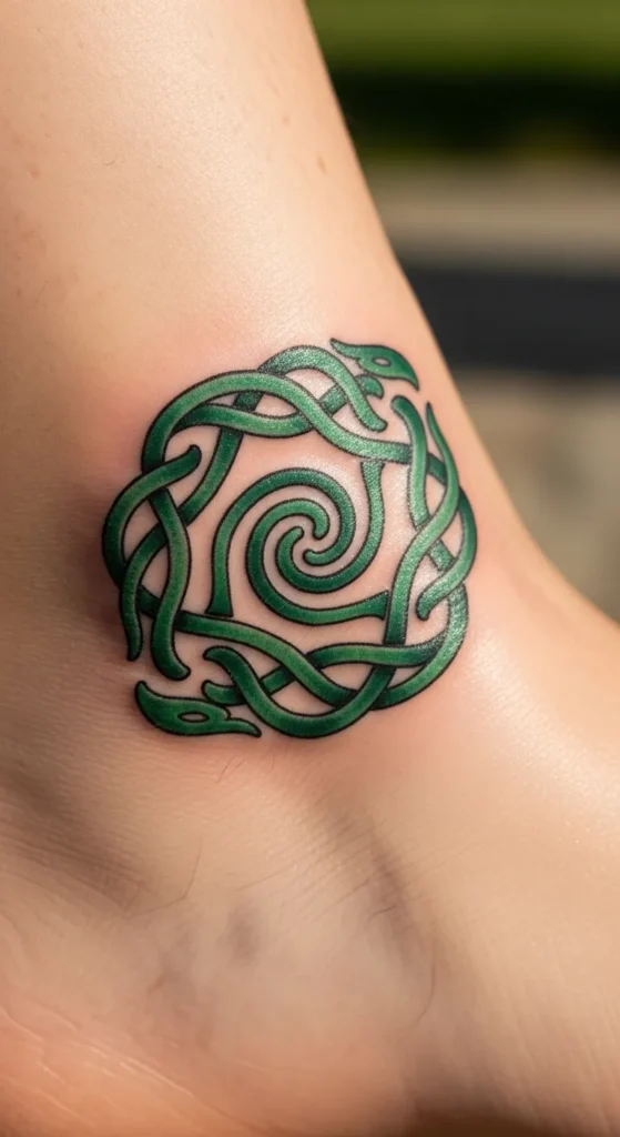  Spiral Celtic Knot on the Ankle