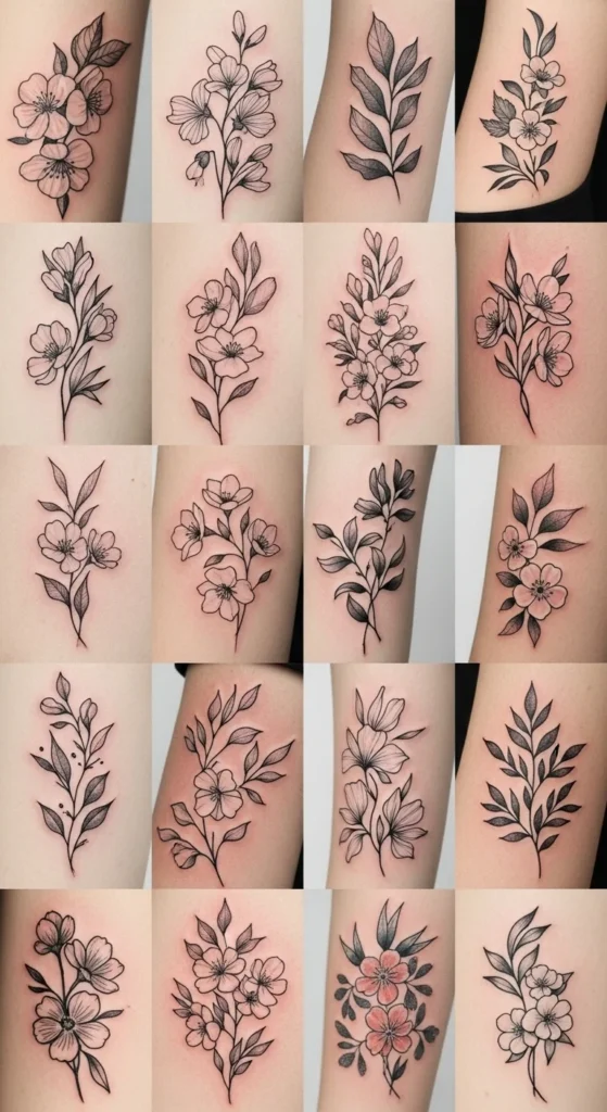 Spring Botanical Tattoos