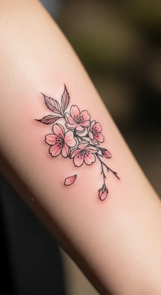 Spring Cherry Blossom Tattoos