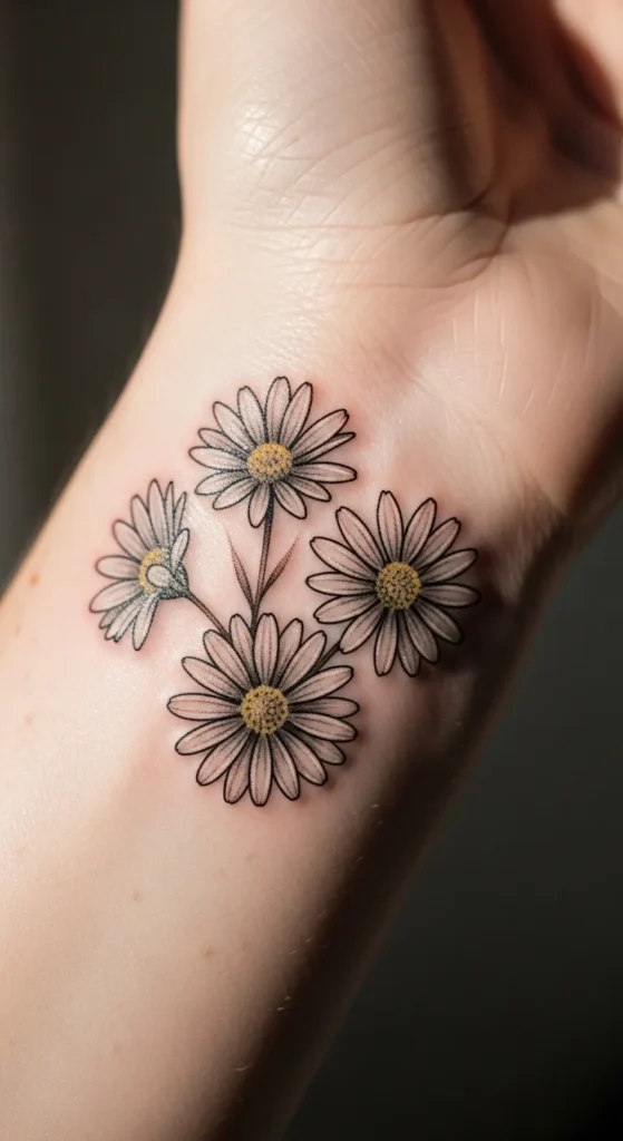 Spring Daisy Tattoos