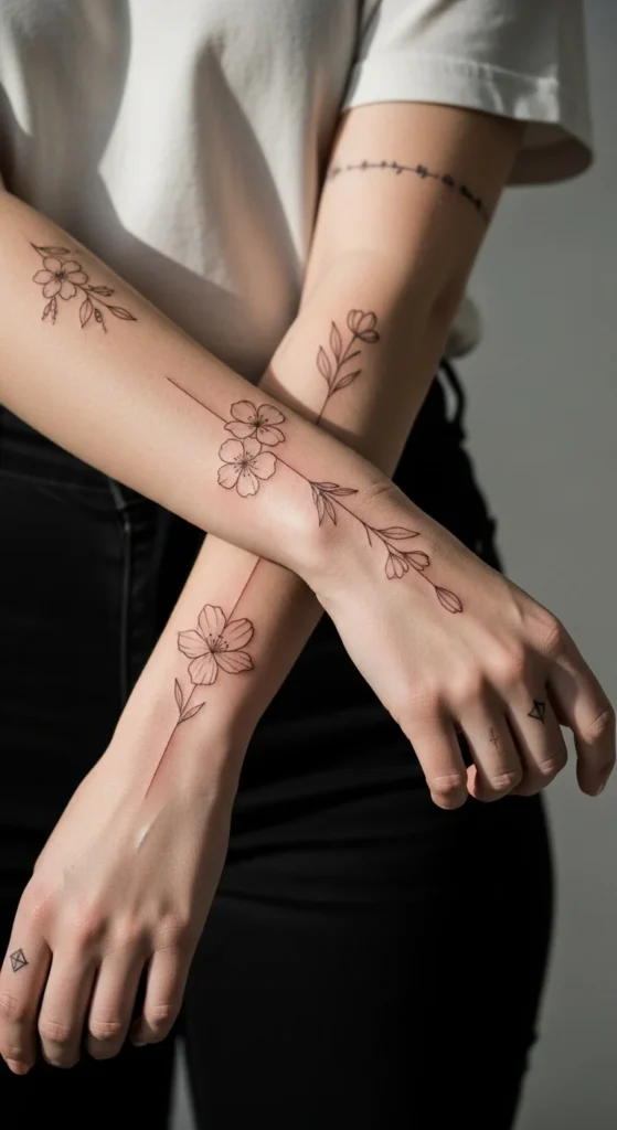 Spring Fine Line Tattoos