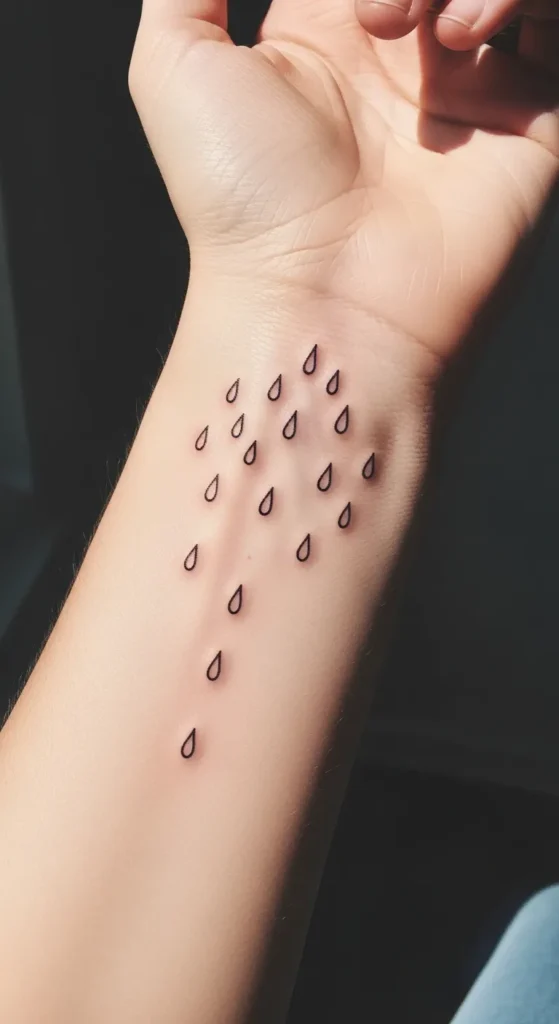 Spring Raindrop Lines