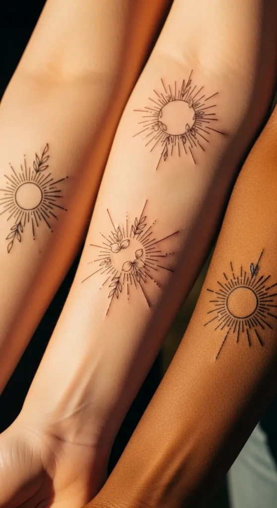 Spring Sun Tattoos