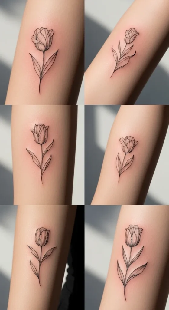 Spring Tulip Tattoos