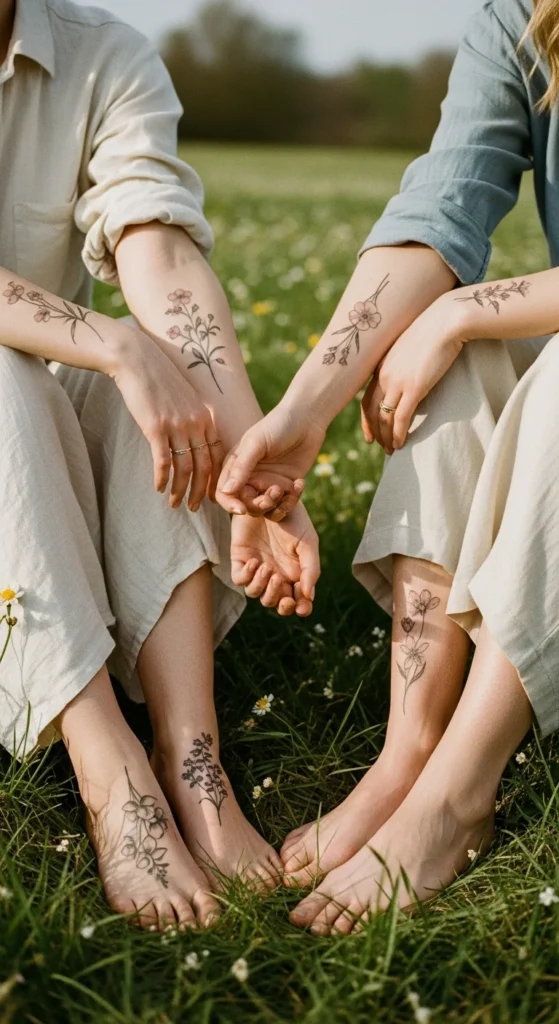 Spring Wildflower Tattoos