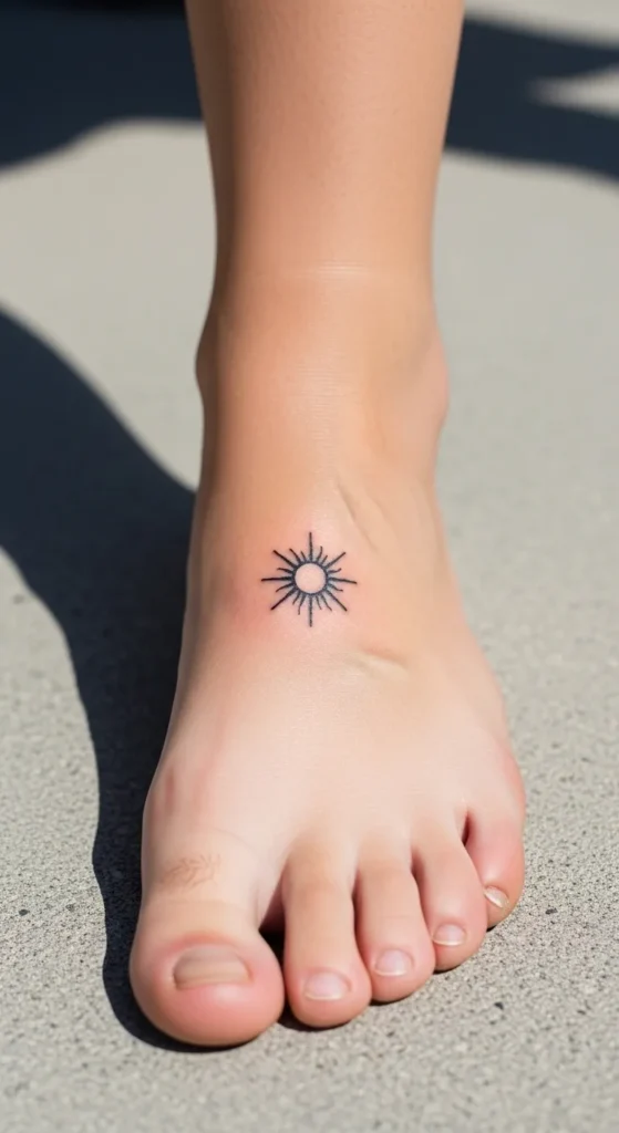 Sun Symbol On Foot