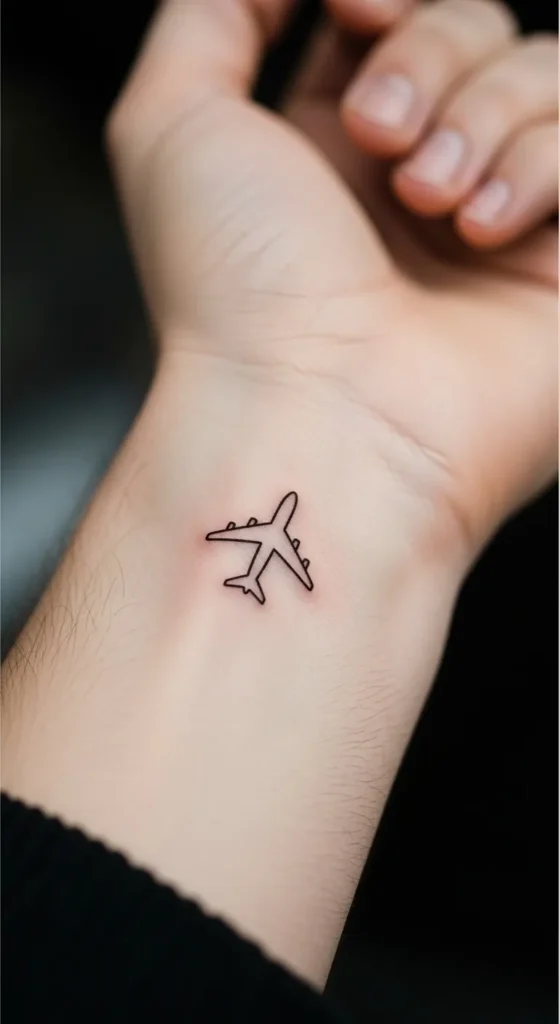  Tiny Airplane Tattoo