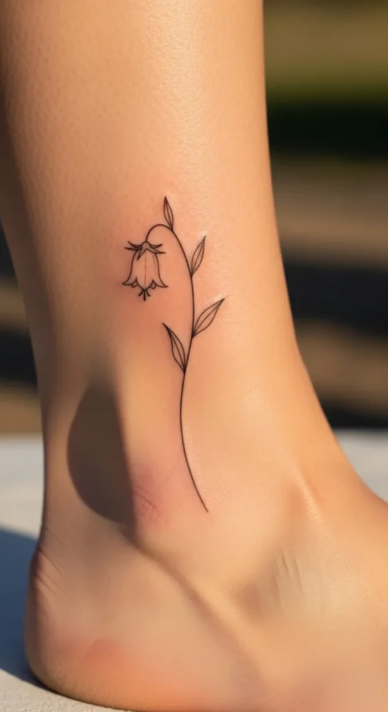 Tiny Bellflower Ankle Detail