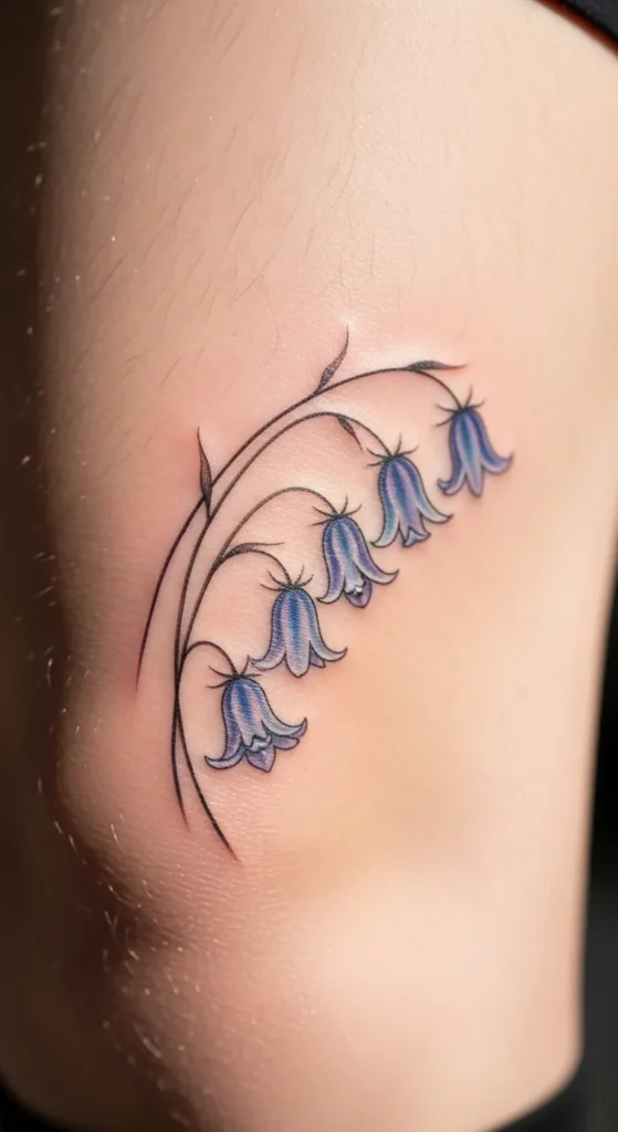 Tiny Bluebell Behind the Knee