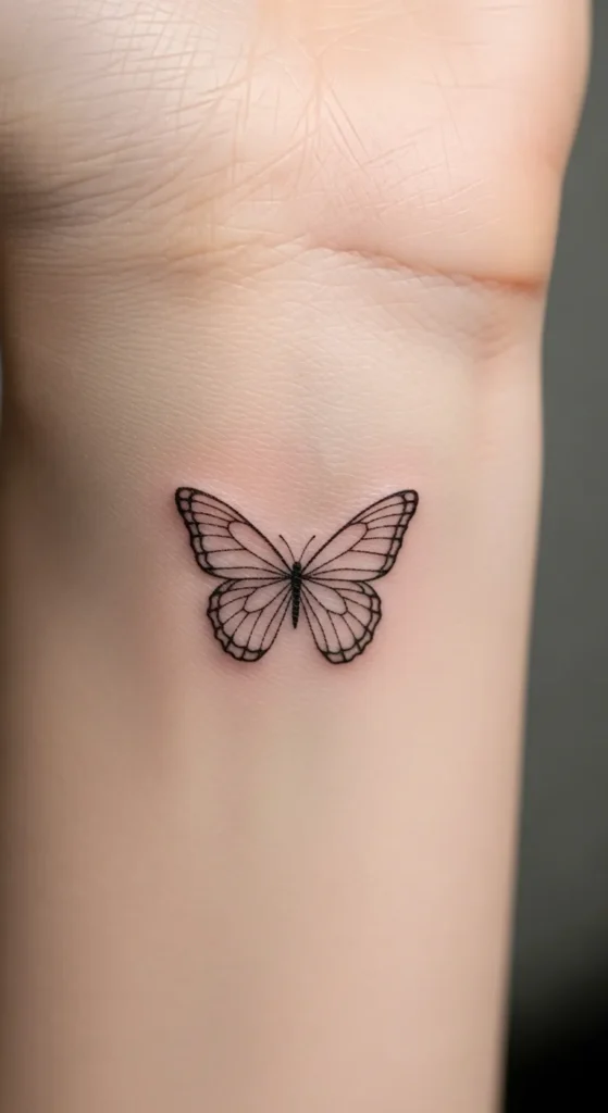 Tiny Butterfly Tattoo