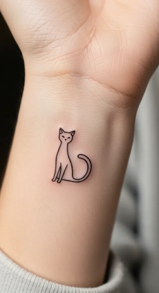 Tiny Cat Tattoo