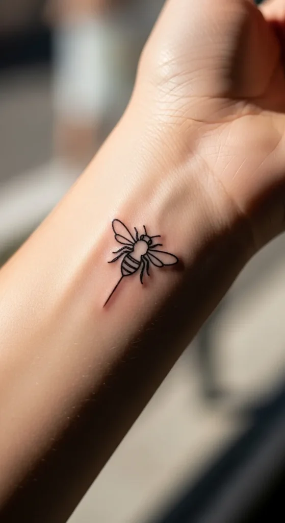Tiny Honeybee Outline