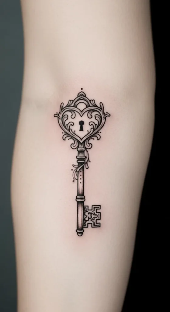 Tiny Key Tattoo