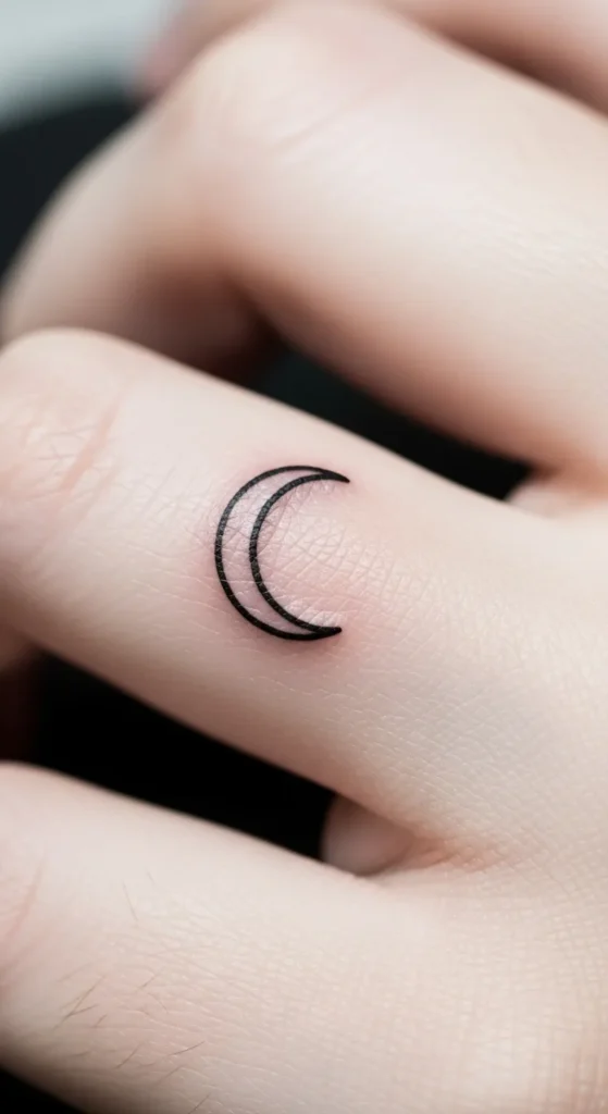 Tiny Moon Tattoo
