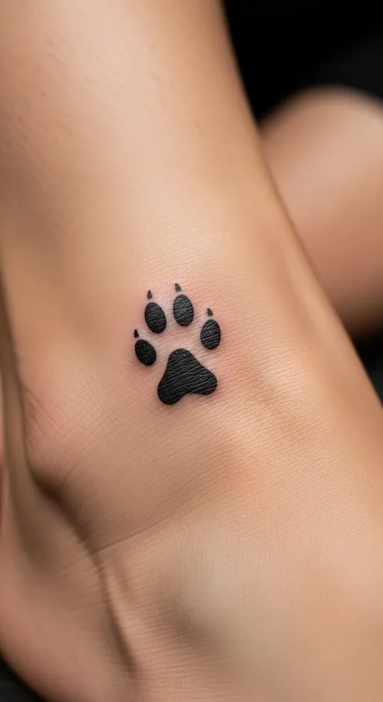Tiny Paw Print Tattoo
