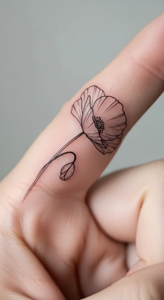 Tiny Poppy Finger Detail
