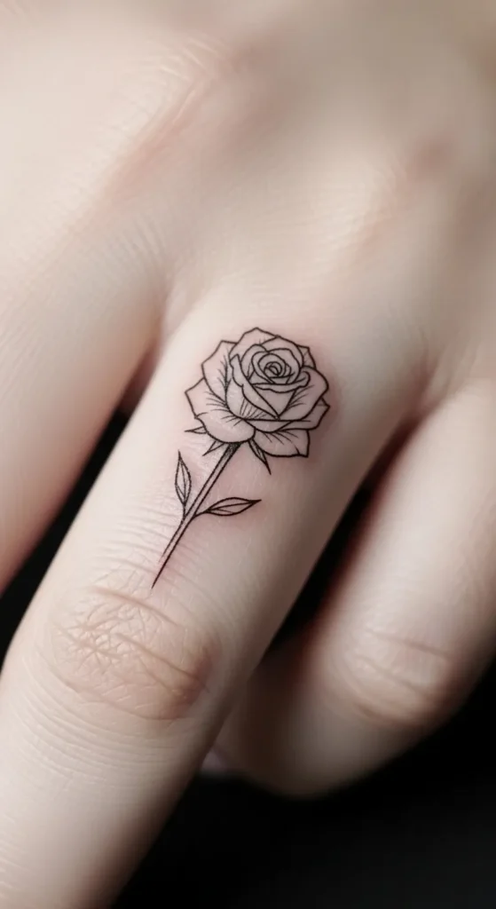 Tiny Rose Tattoo
