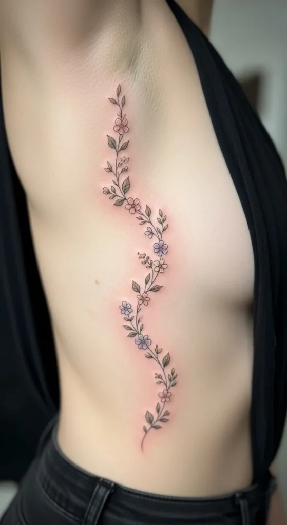 Underarm Vine Tattoo