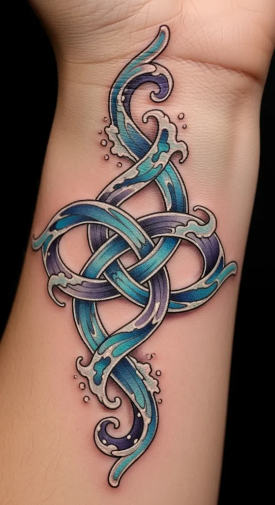 Water-Inspired Knot on the Wrist