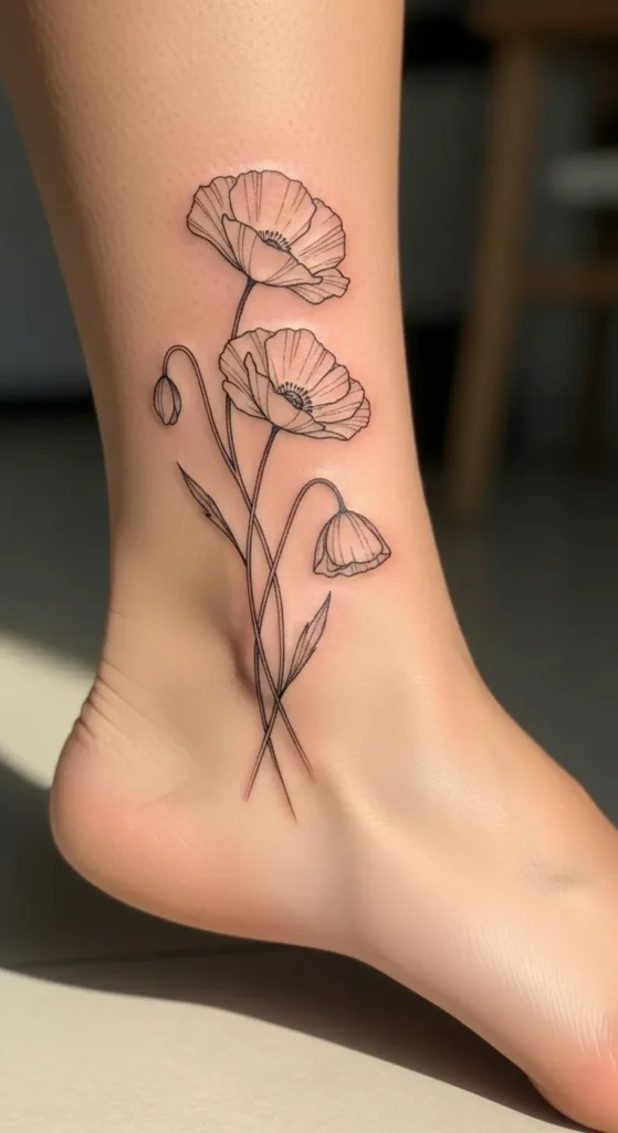 Wild Poppy Ankle Accent