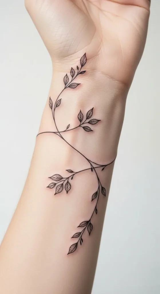 Wrist Vine Tattoo