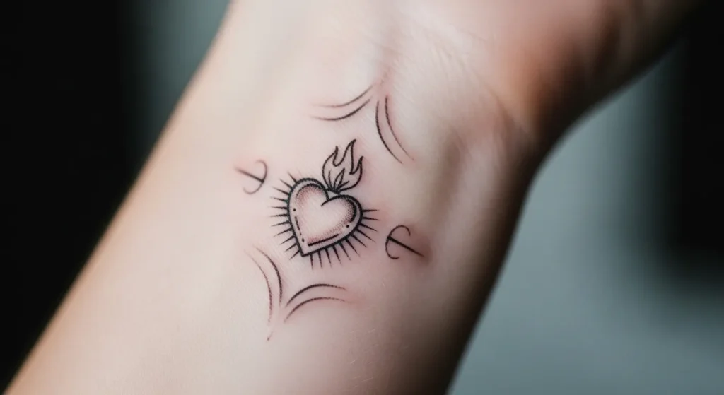 23 Delicate Small Sacred Heart Tattoo Ideas That Feel Subtle