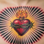 24 Powerful Sacred Heart Chest Tattoos That Feel Devotional