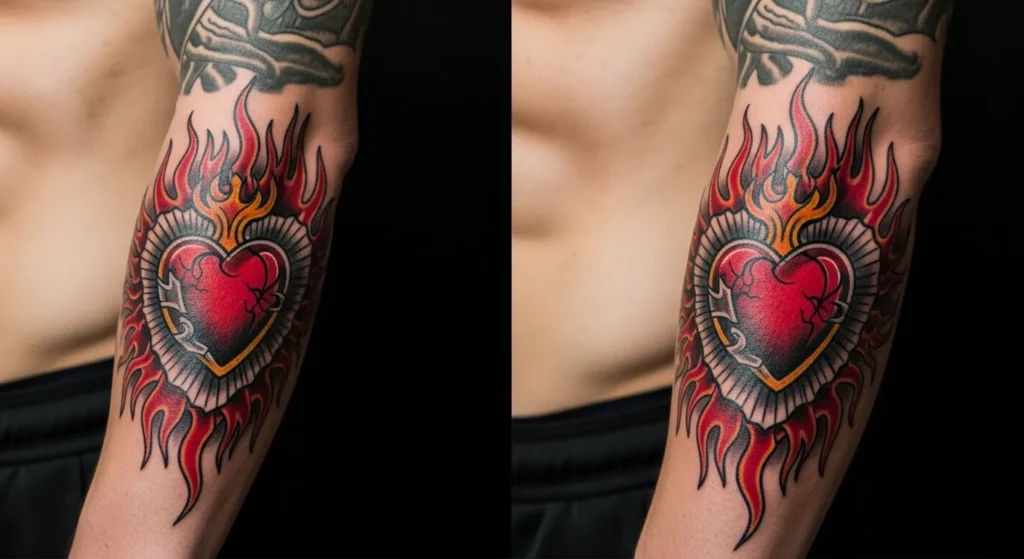 28 Bold Sacred Heart Tattoo Ideas for Men That Feel Strong