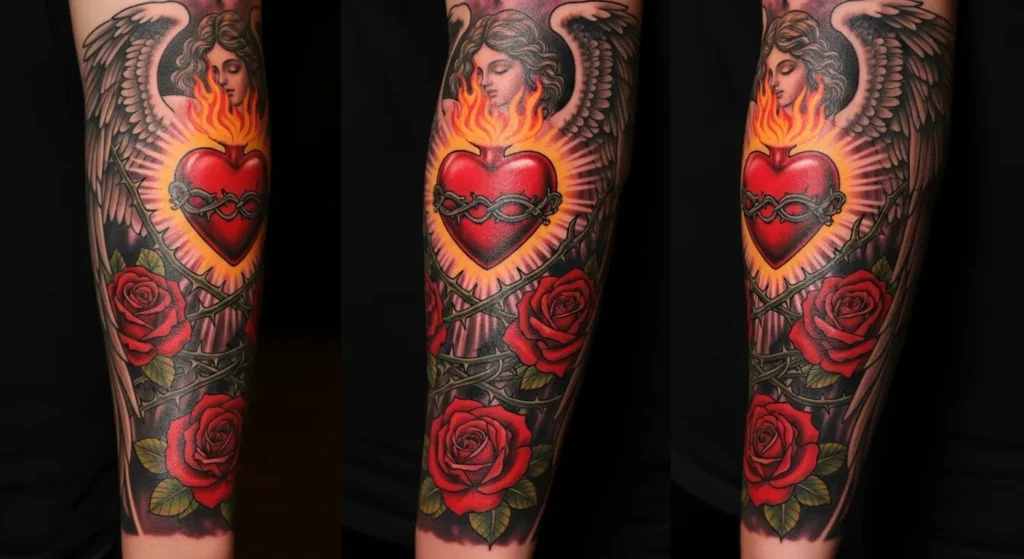 29 Epic Sacred Heart Tattoo Sleeve Ideas That Tell a Story