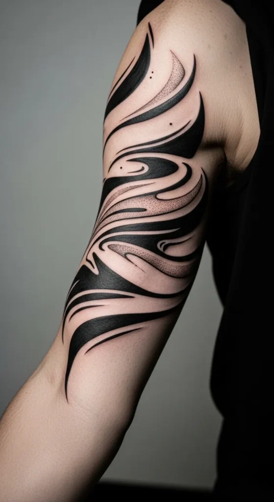 Abstract Arm Band Tattoo