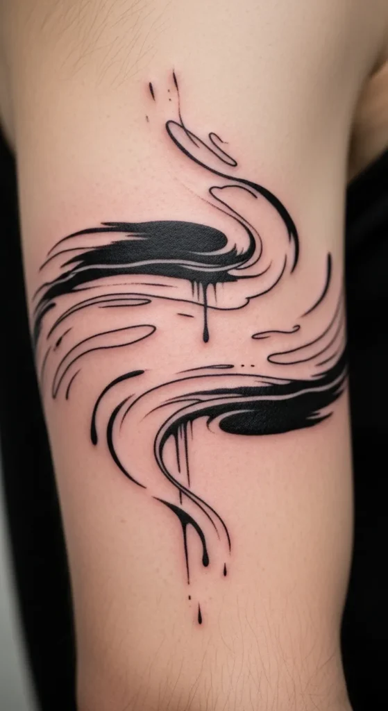Abstract Shapes Arm Band Tattoo