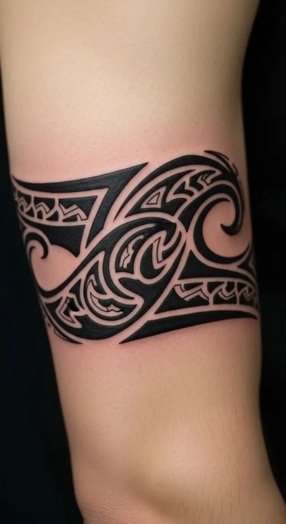 Abstract Tribal Wave Armband