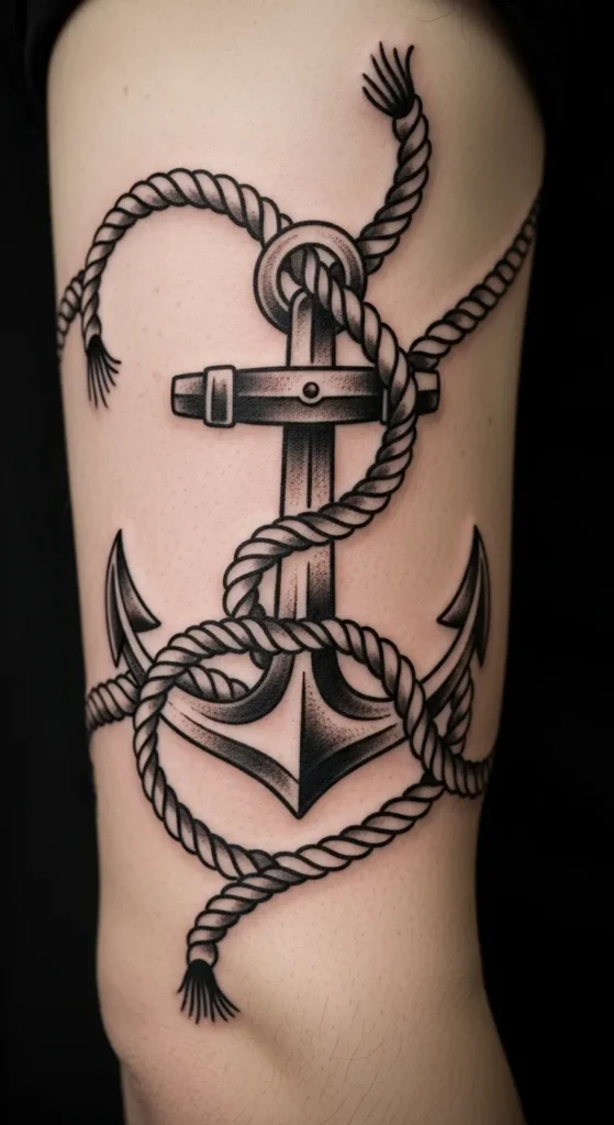 Anchor Arm Band Tattoo