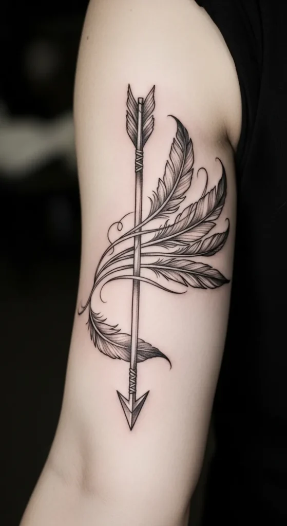 Arrow and Feather Combination
