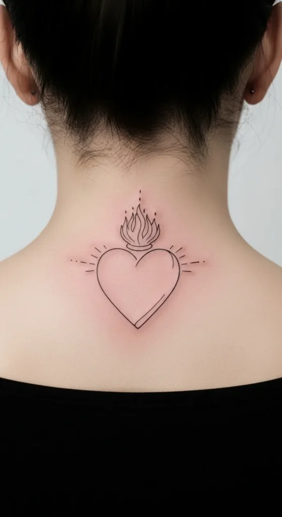 Back of Neck Heart Outline