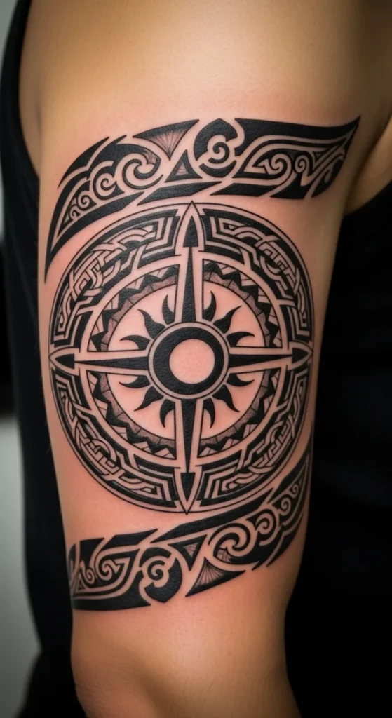 Circular Tribal Armband Design