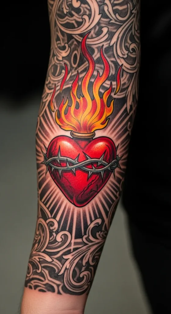 Classic Sacred Heart with Thorns