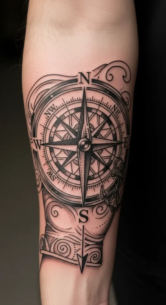  Compass Rose Armband Tattoo