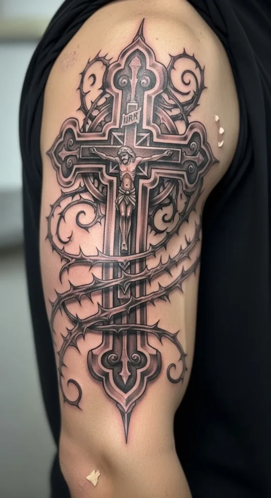 Cross Armband Tattoo