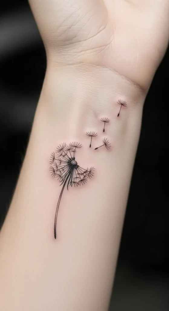 Dandelion on the Side of the Wrist
