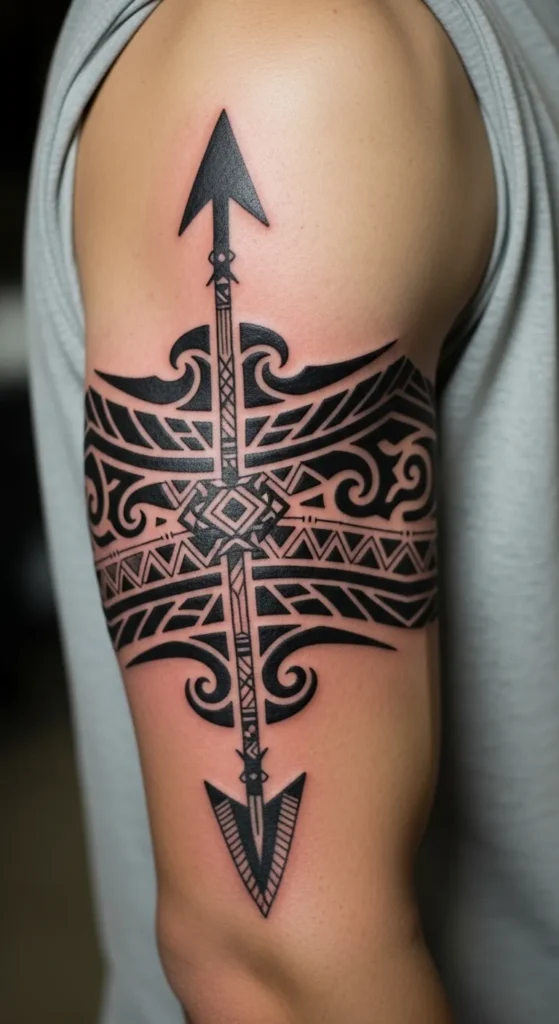  Double-Arrow Tribal Armband