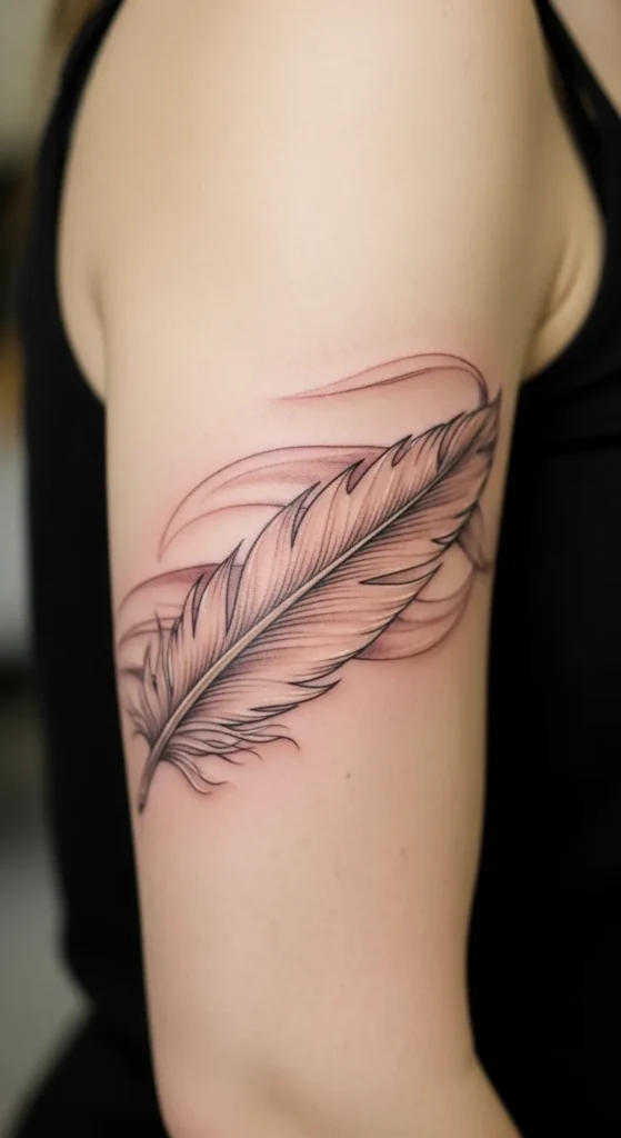 Feather Arm Band Tattoo