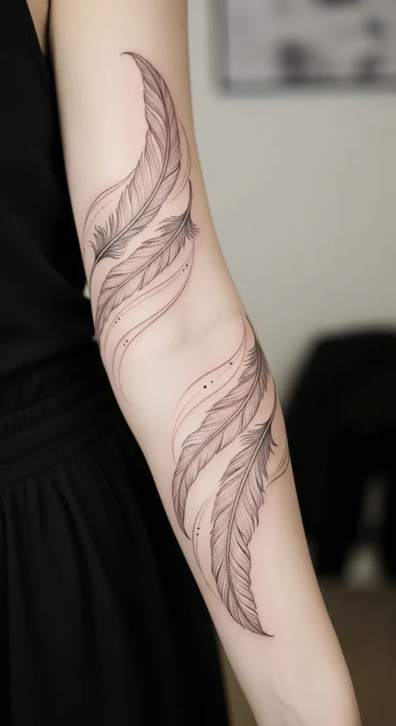 Feather Band Tattoo