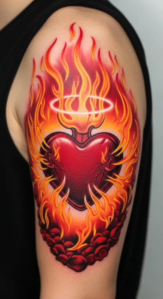 Flaming Sacred Heart