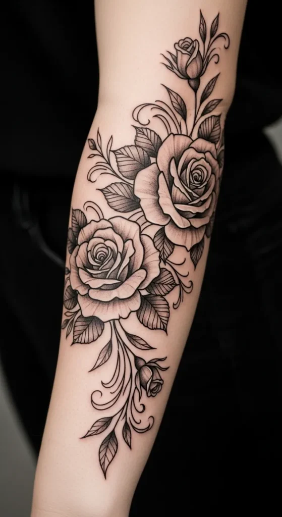 Floral Armband Tattoo